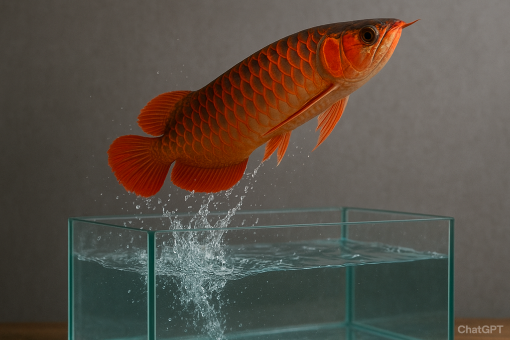 arwana lompat aquarium