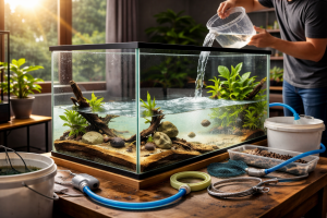 ganti air aquarium sebagian